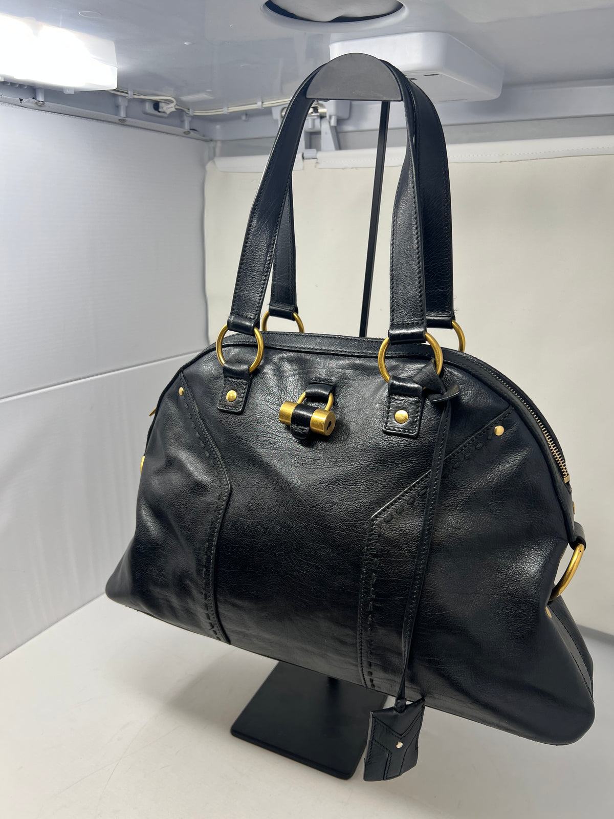 YSL Muse Black Leather