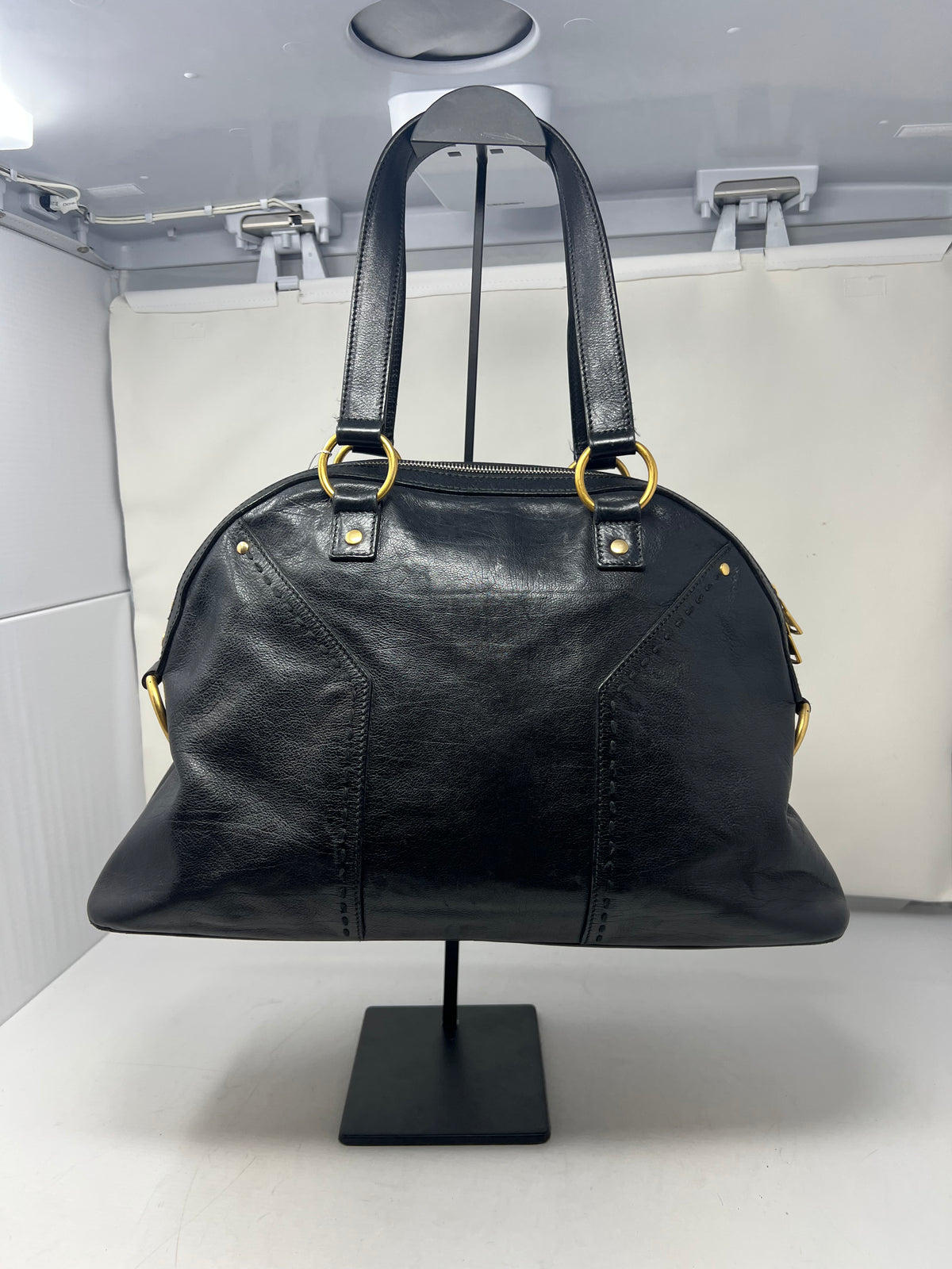 YSL Muse Black Leather