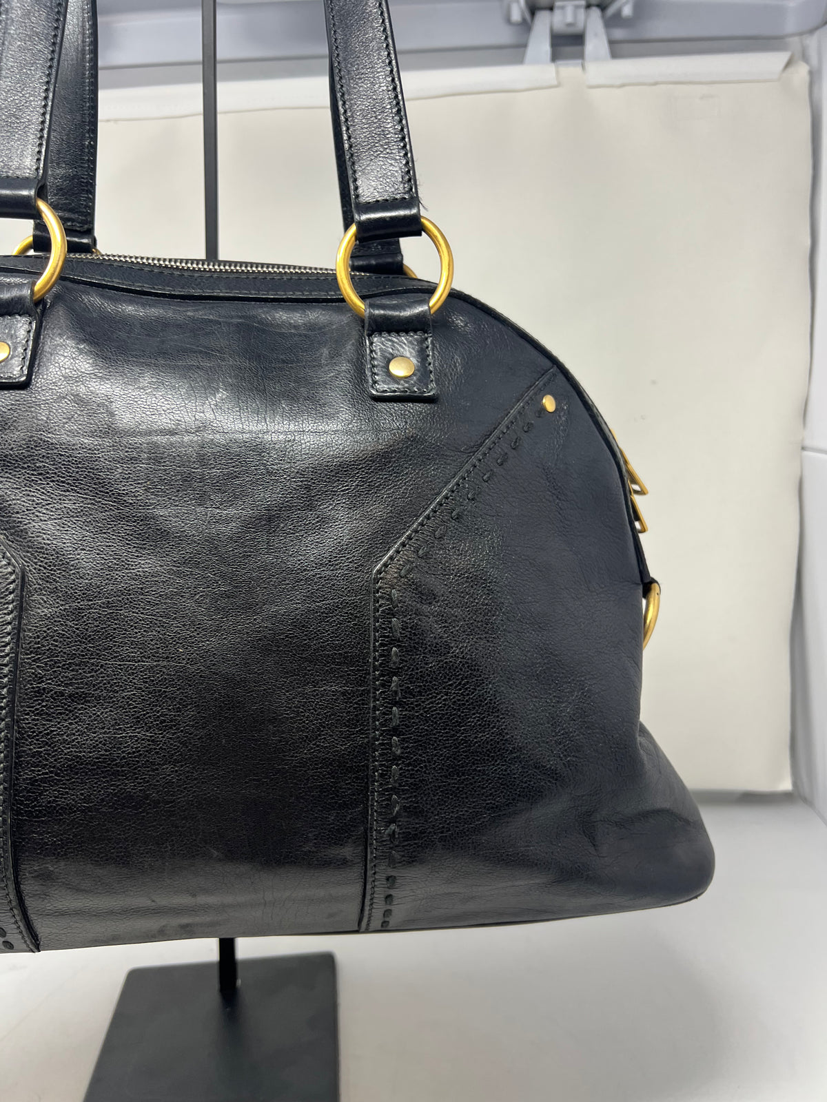 YSL Muse Black Leather