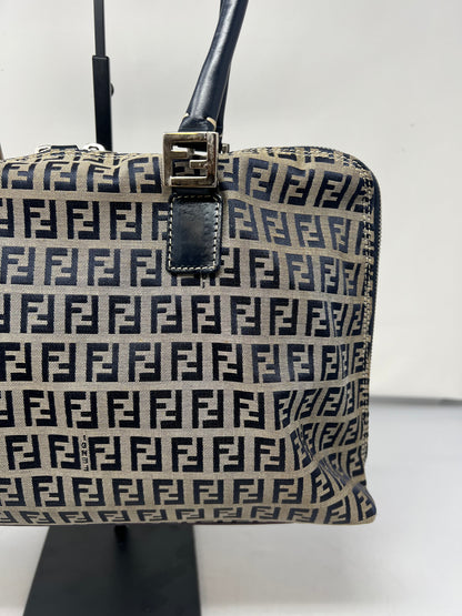 Fendi Zucchino Navy Tote