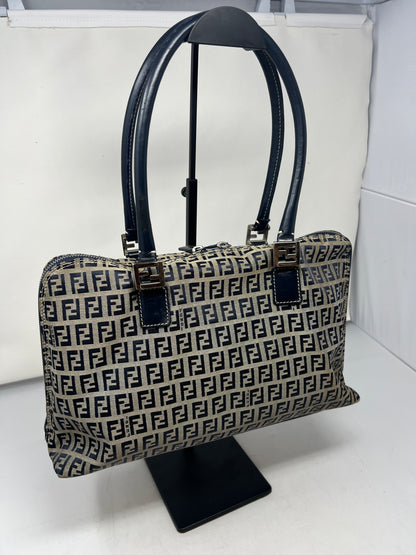 Fendi Zucchino Navy Tote