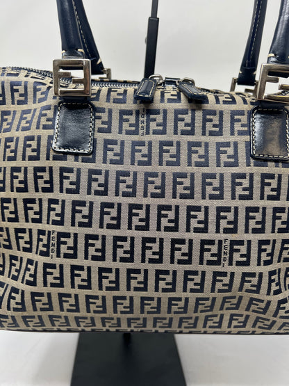 Fendi Zucchino Navy Tote