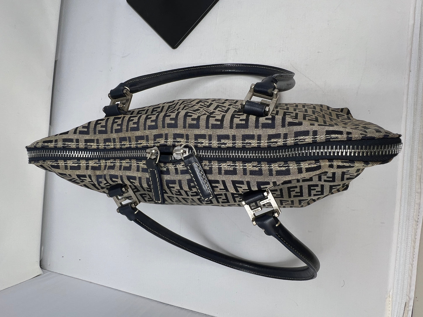 Fendi Zucchino Navy Tote