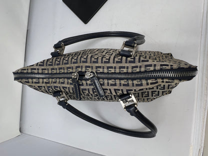 Fendi Zucchino Navy Tote