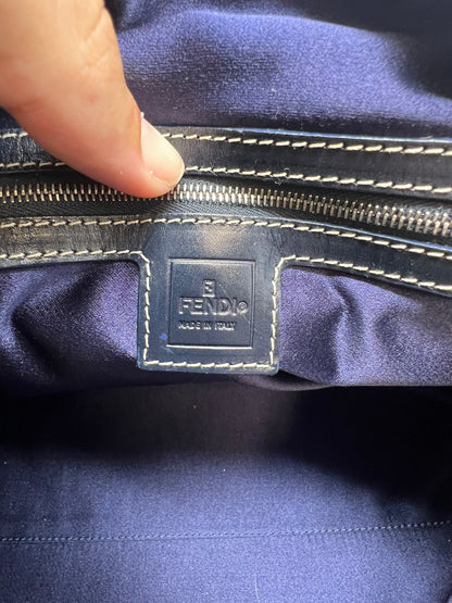Fendi Zucchino Navy Tote