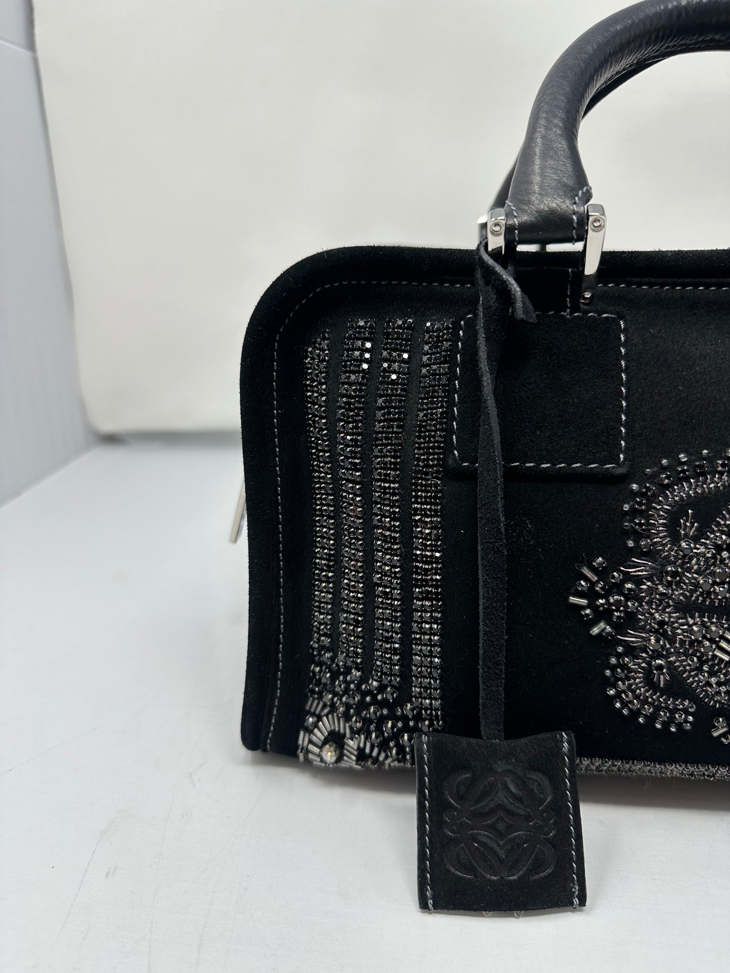 Loewe Amazona Black Suede Beads (original duster bag)
