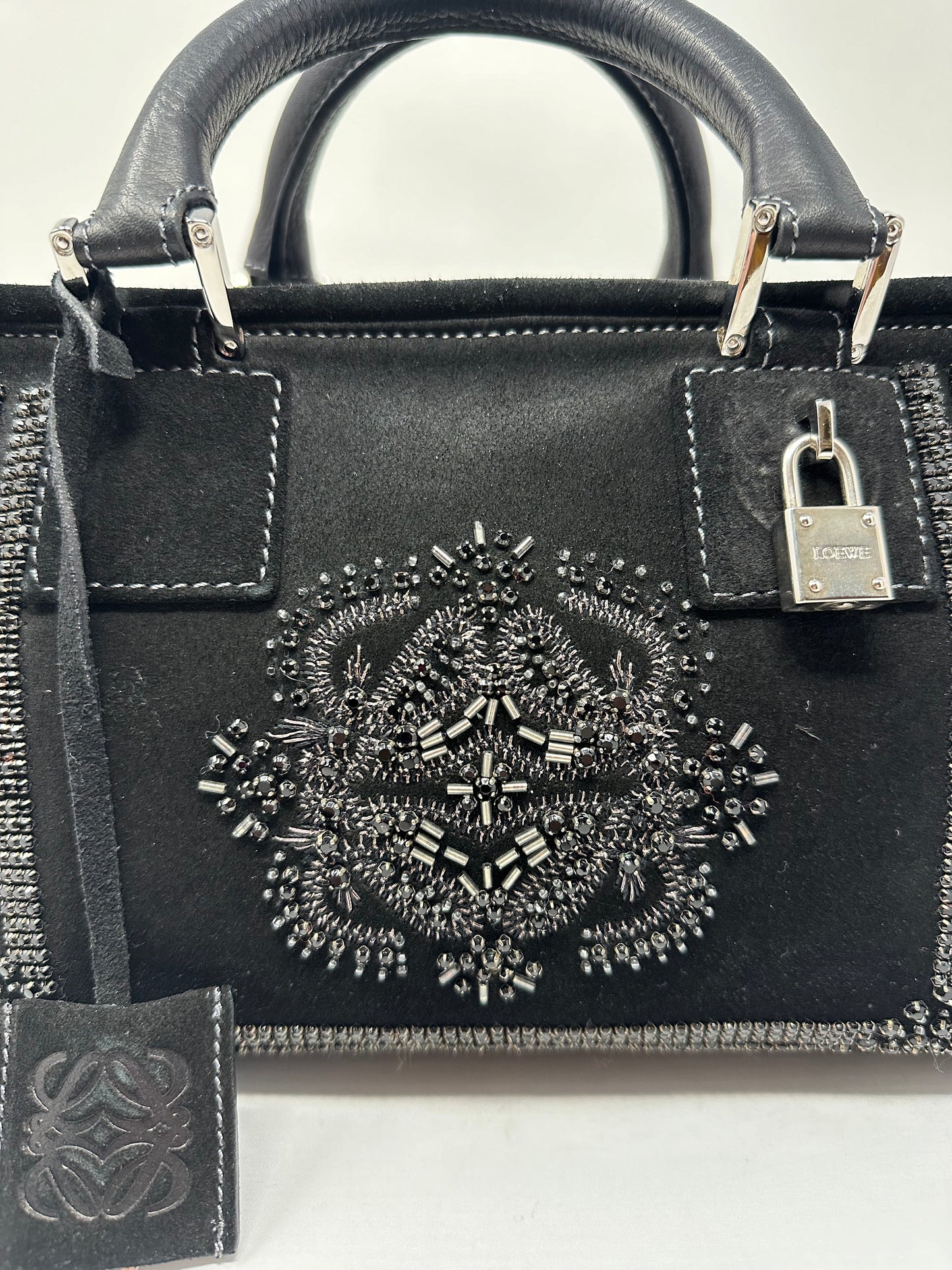 Loewe Amazona Black Suede Beads (original duster bag)