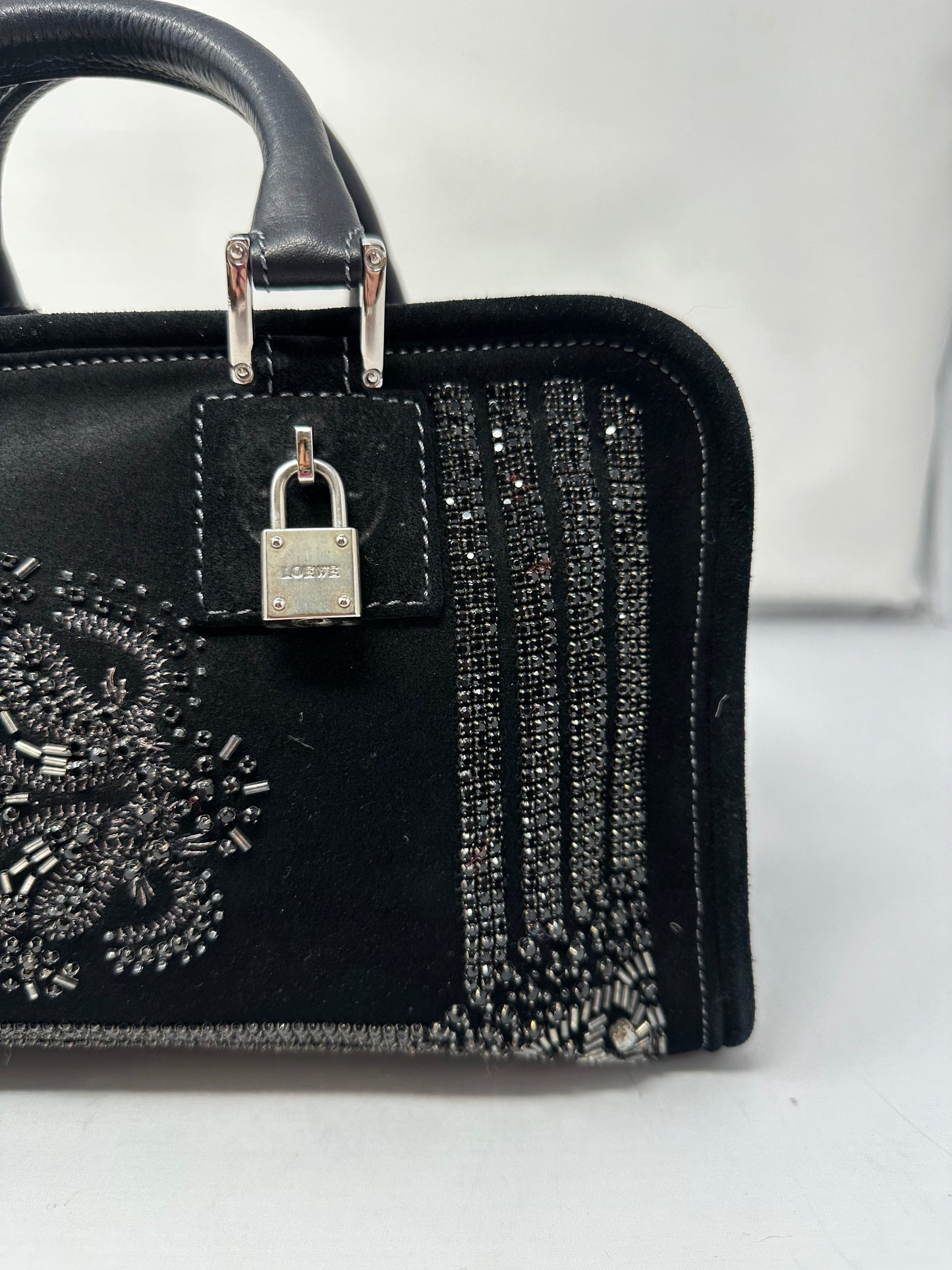 Loewe Amazona Black Suede Beads (original duster bag)