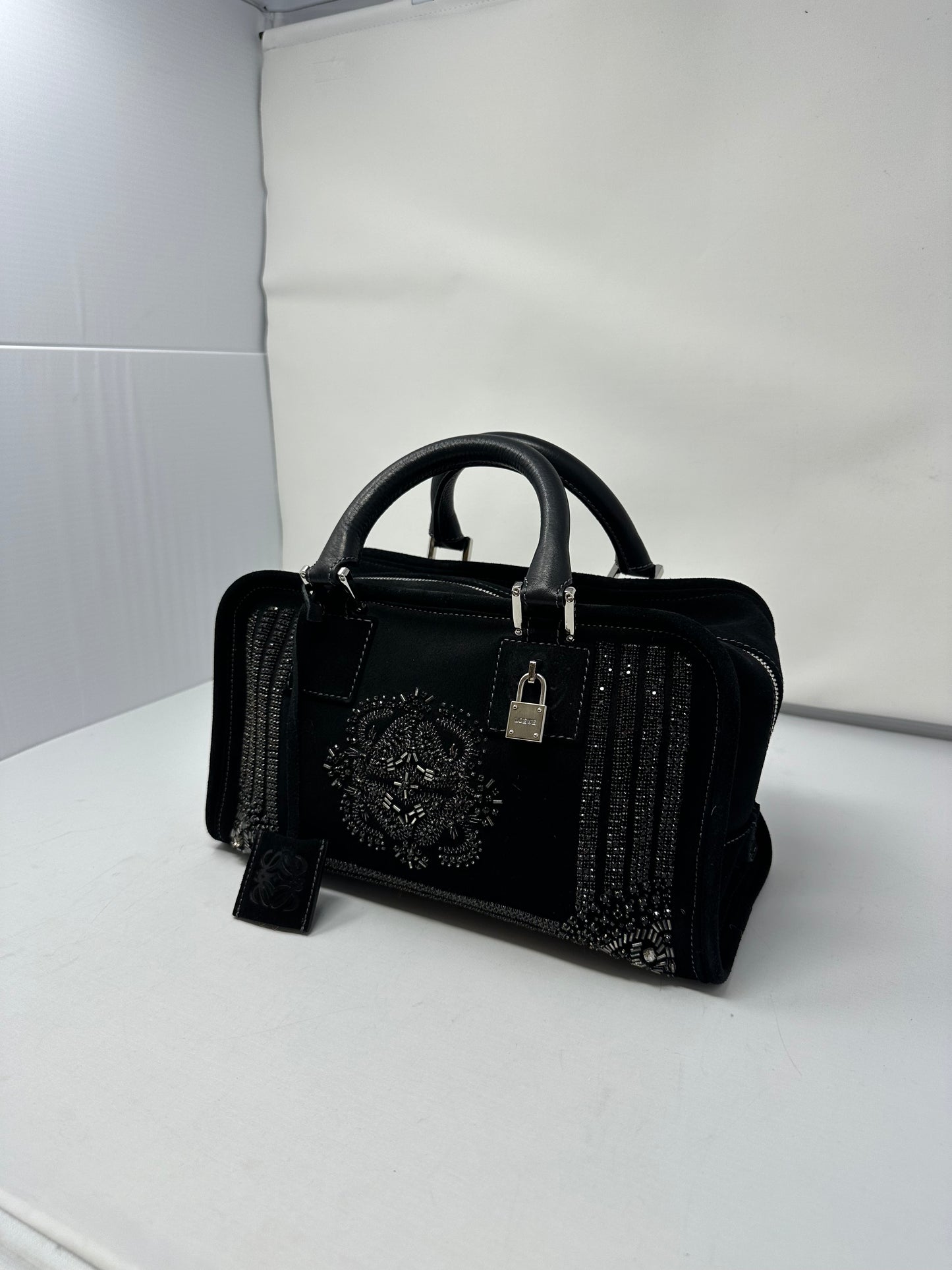 Loewe Amazona Black Suede Beads (original duster bag)