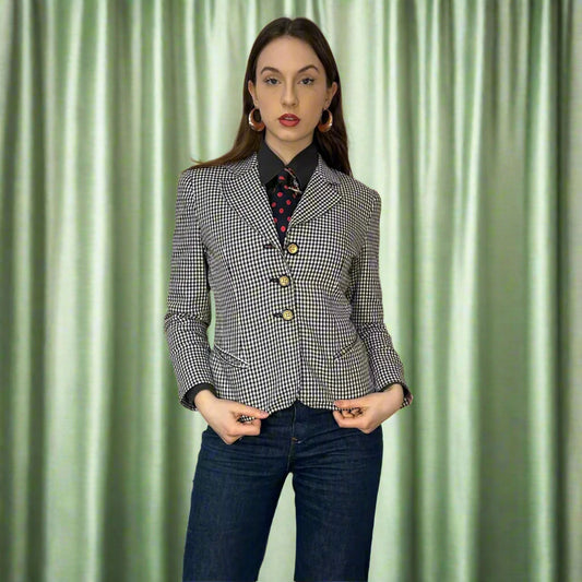 Dior Black & White Plaid Blazer