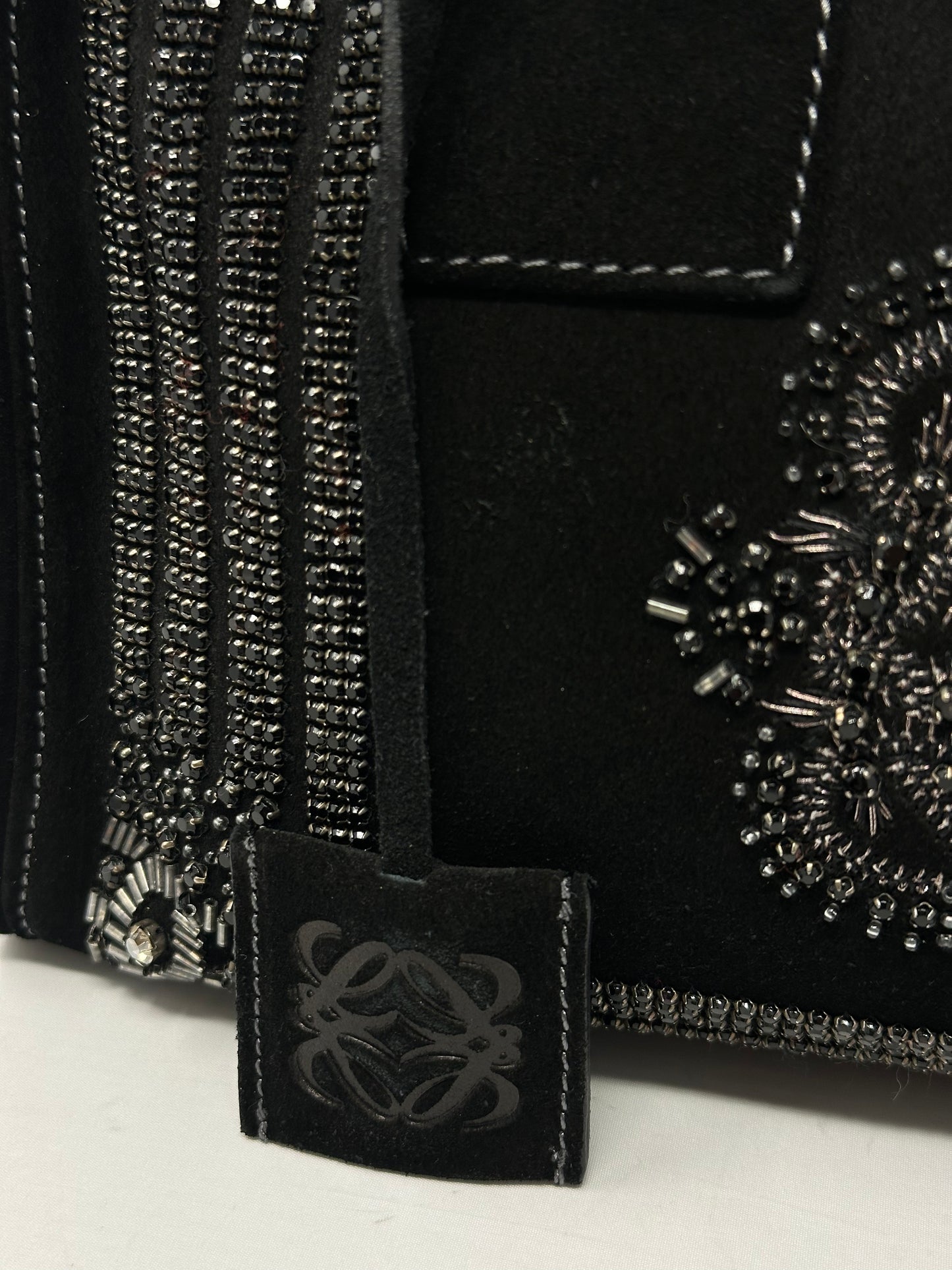 Loewe Amazona Black Suede Beads (original duster bag)