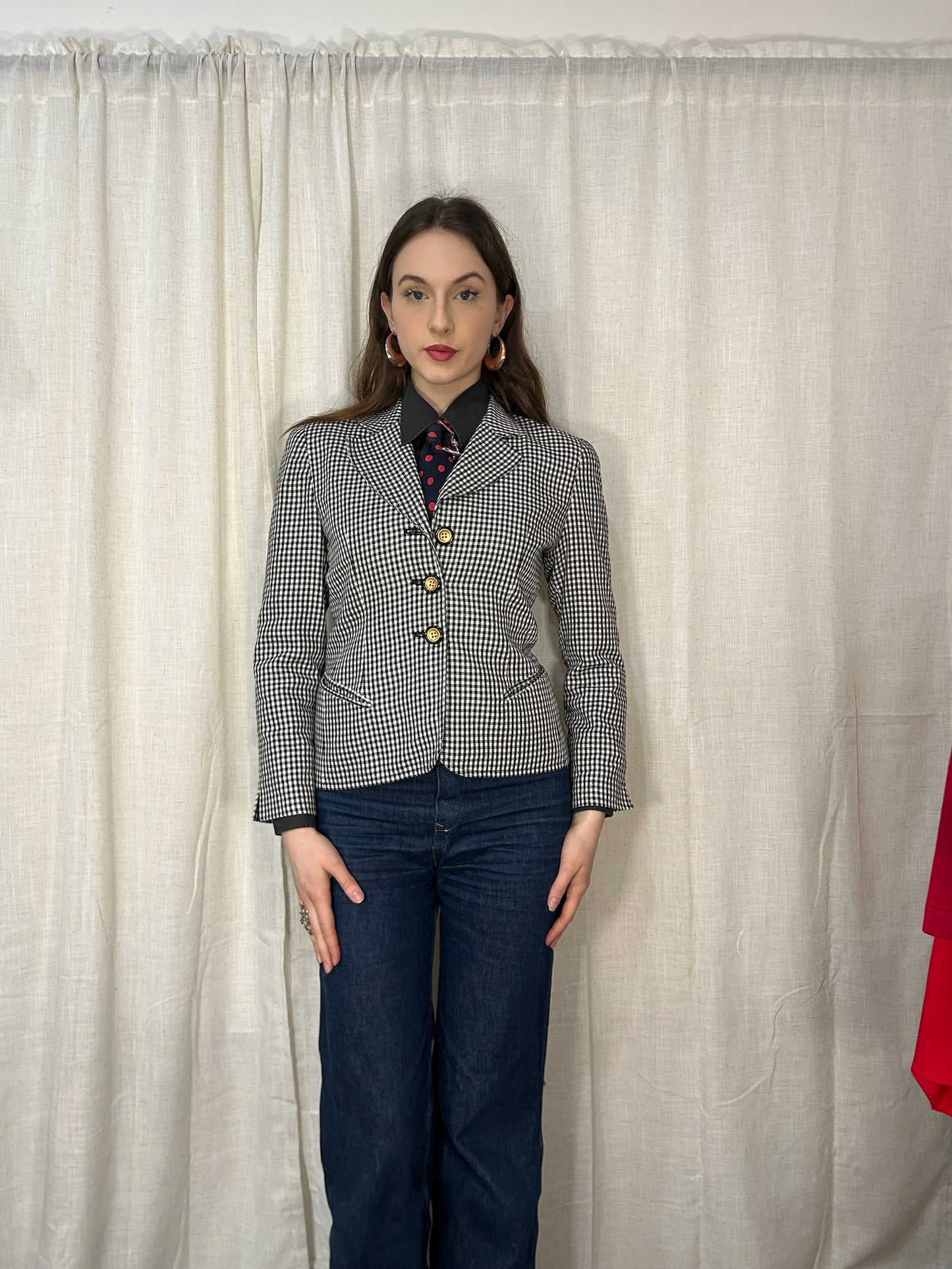 Dior Black & White Plaid Blazer