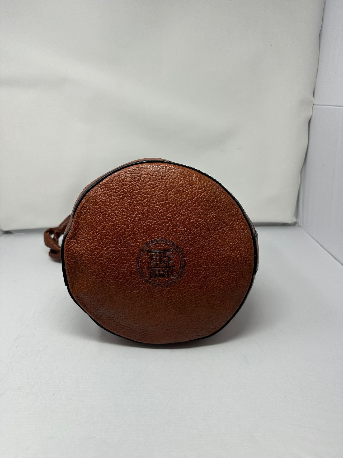 Fendi Vintage Drawstring Bucket Bag Coated Canvas with Leather Medium