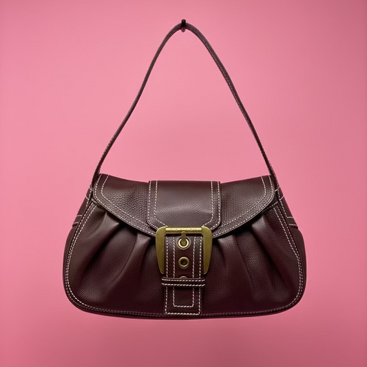 Celine Leather Brown Gold Hardware