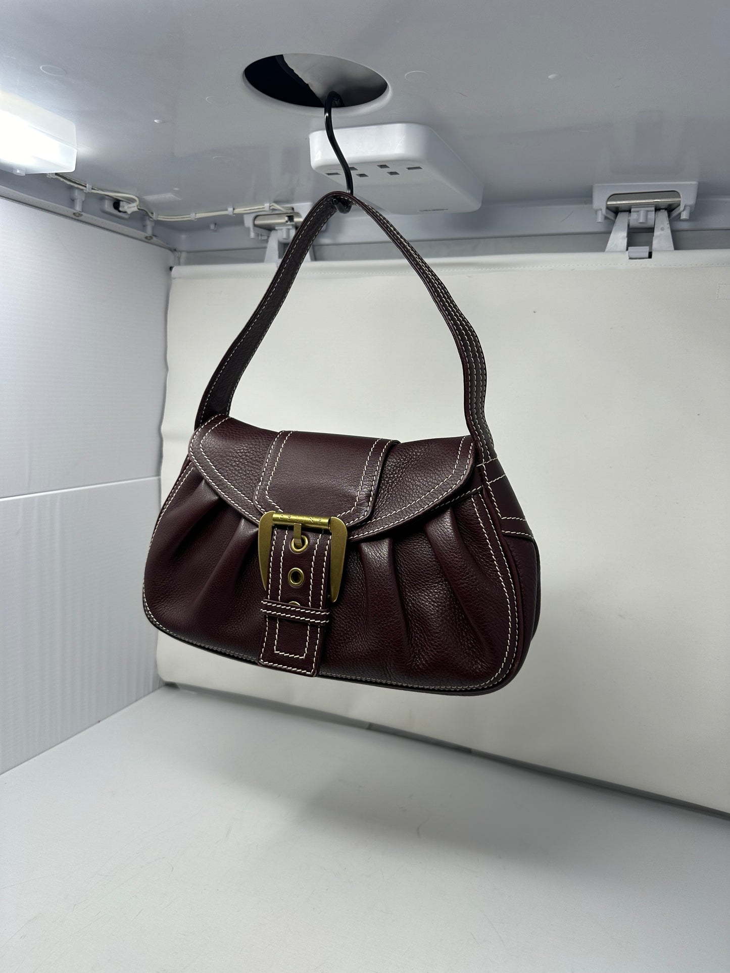 Celine Leather Brown Gold Hardware