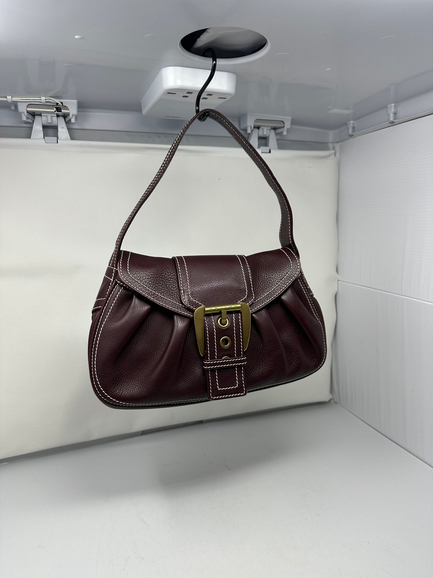 Celine Leather Brown Gold Hardware