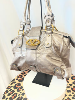 Valentino Metallic Leather Shoulder Bag