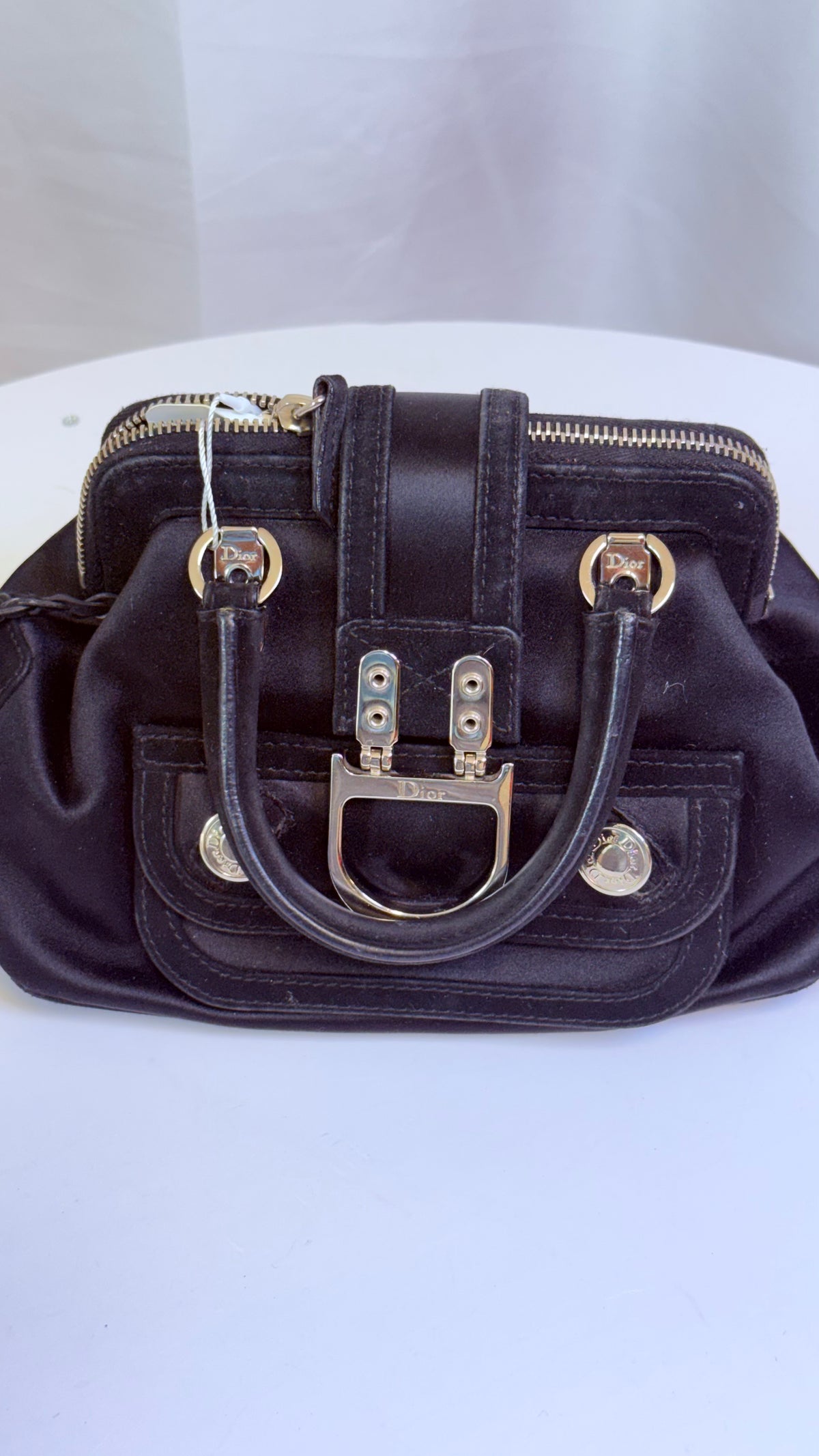 Christian Dior Hardcore Mini Satin & Suede Tote - John Galliano Era