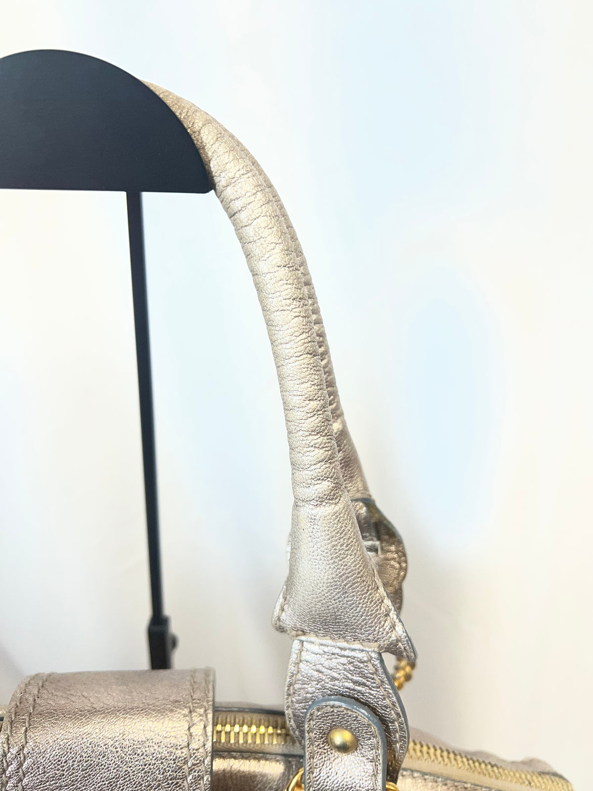 Valentino Metallic Leather Shoulder Bag