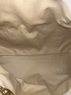 Valentino Garavani Beige Leather and Canvas Shoulder Bag