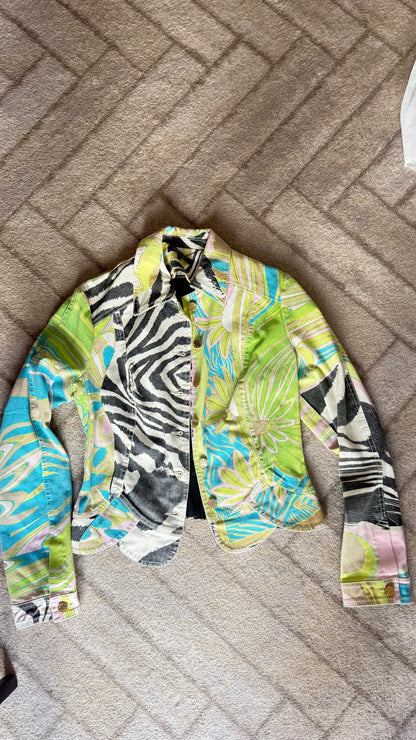 Roberto Cavalli Green Zebra Set