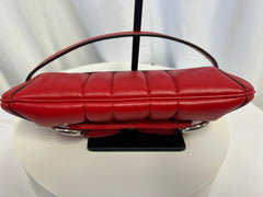 Gucci Horsebit Chain Shoulder Bag Red Quilted Leather