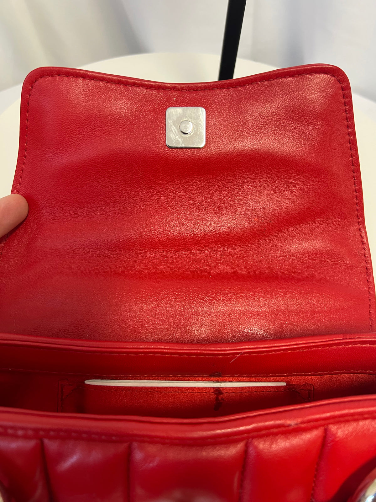 Gucci Horsebit Chain Shoulder Bag Red Quilted Leather