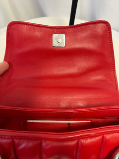 Gucci Horsebit Chain Shoulder Bag Red Quilted Leather
