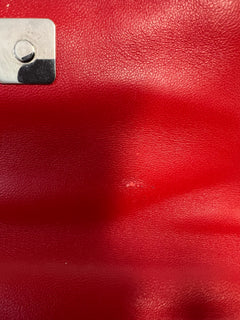 Gucci Horsebit Chain Shoulder Bag Red Quilted Leather