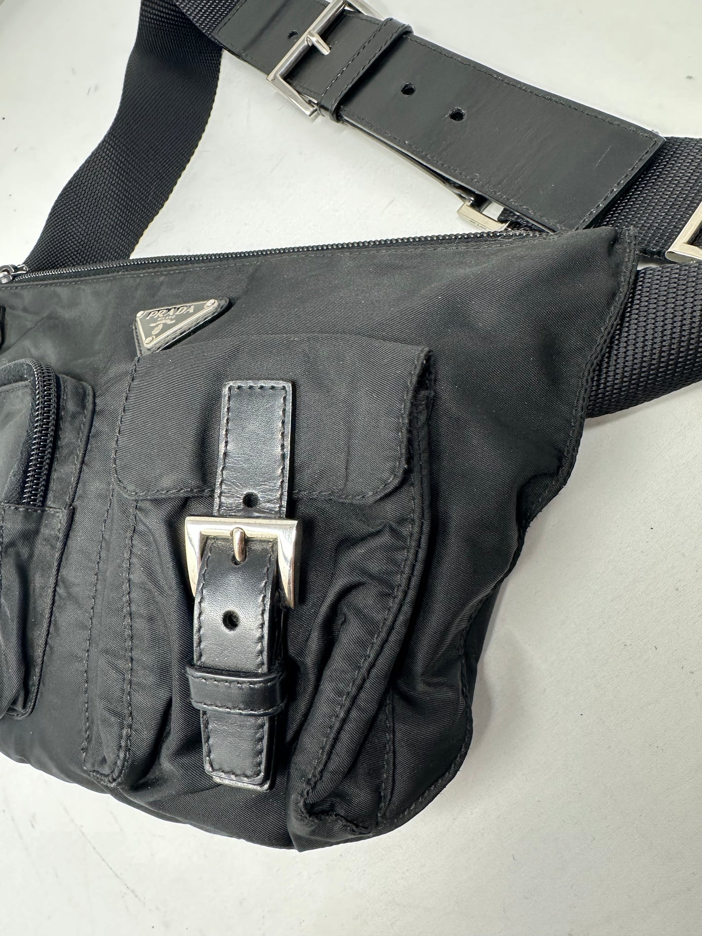 Prada Black Tessuto Belt Bag (comes with original duster)