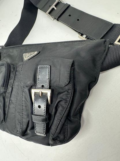 Prada Black Tessuto Belt Bag (comes with original duster)