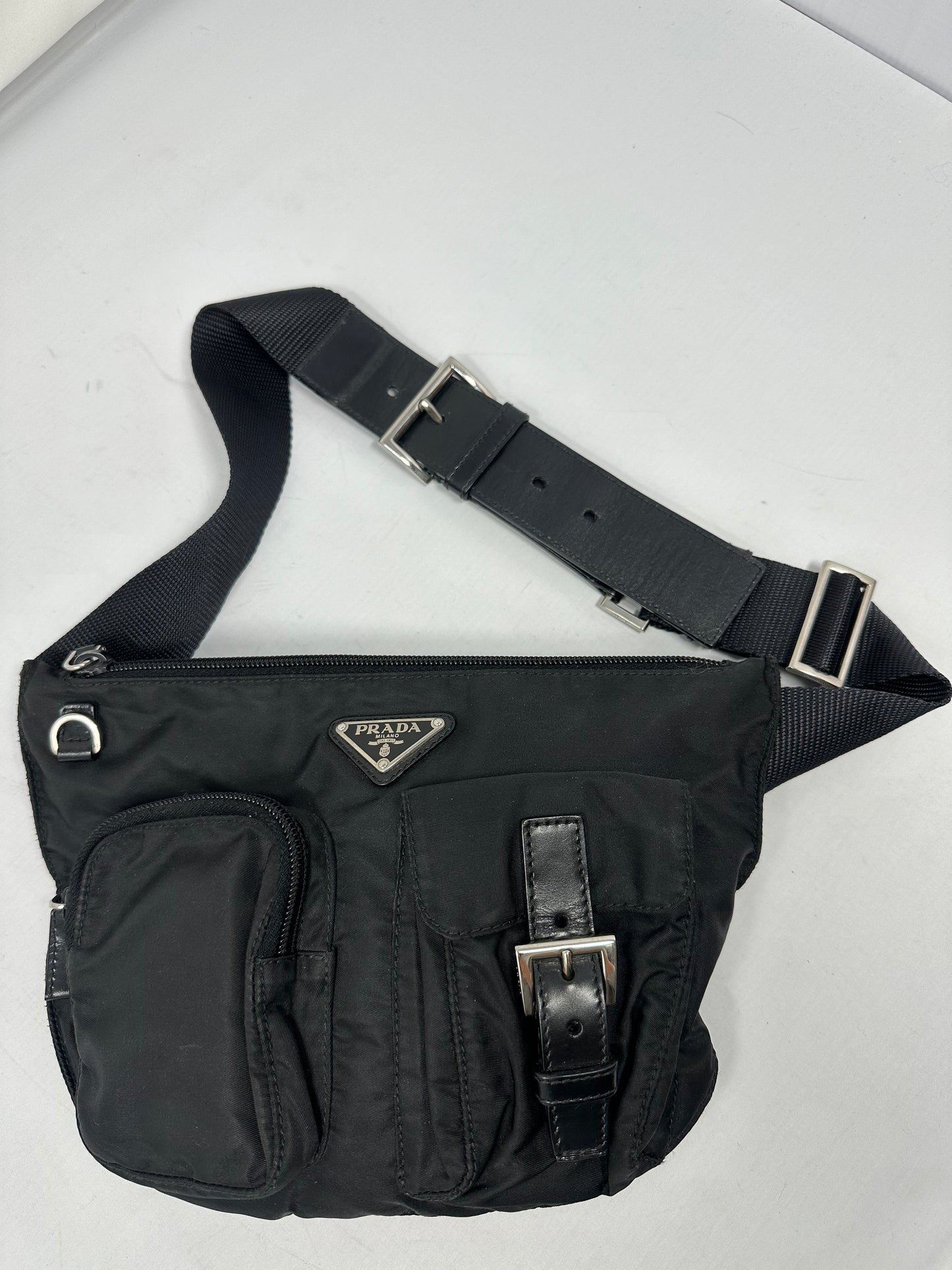 Prada Black Tessuto Belt Bag (comes with original duster)