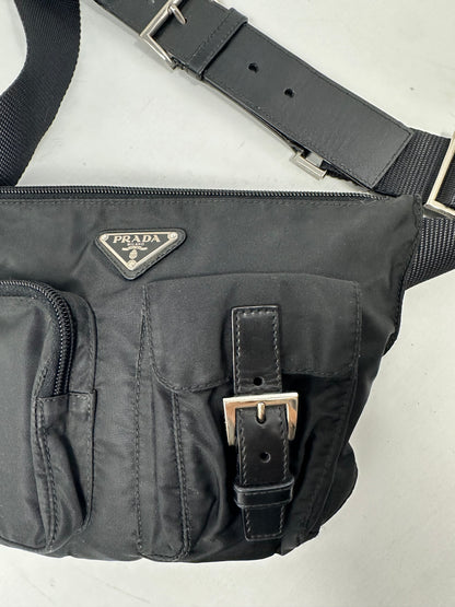 Prada Black Tessuto Belt Bag (comes with original duster)