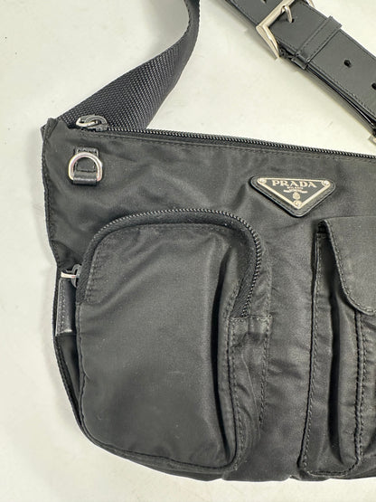 Prada Black Tessuto Belt Bag (comes with original duster)