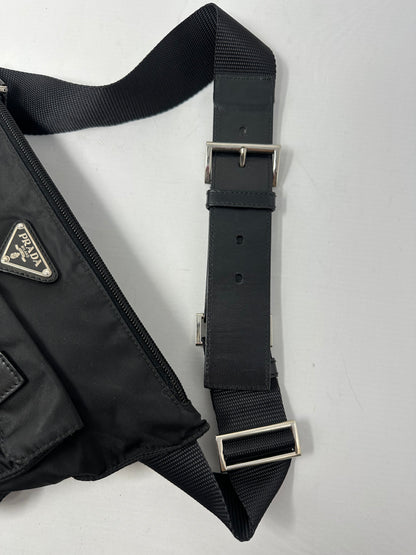 Prada Black Tessuto Belt Bag (comes with original duster)