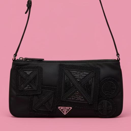 Prada Beaded Black Pochette