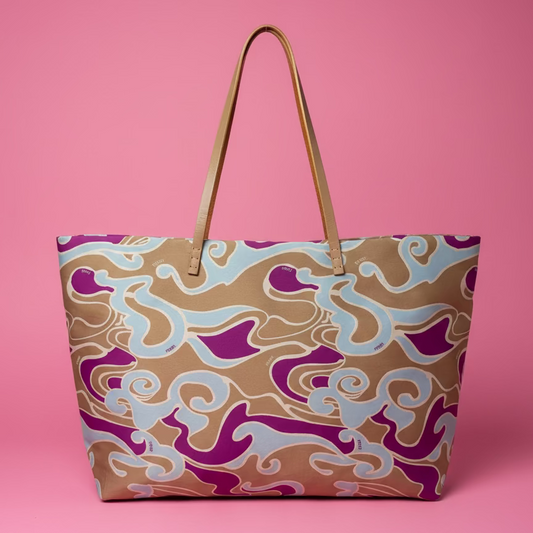 Fendi Large Nylon Swirl Tote