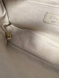 Chanel Cruise Canvas Flap Shoulder Bag in Navy