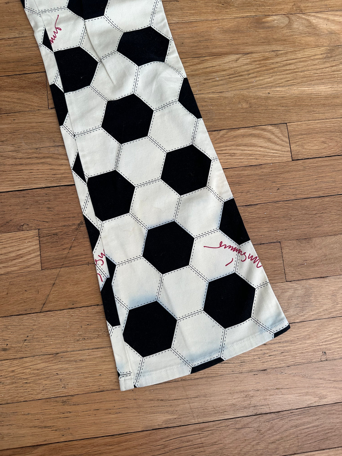 Rare Vintage 1990s Moschino Jeans Soccer Ball Print Pants