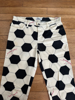 Rare Vintage 1990s Moschino Jeans Soccer Ball Print Pants