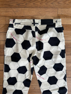 Rare Vintage 1990s Moschino Jeans Soccer Ball Print Pants