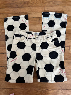 Rare Vintage 1990s Moschino Jeans Soccer Ball Print Pants