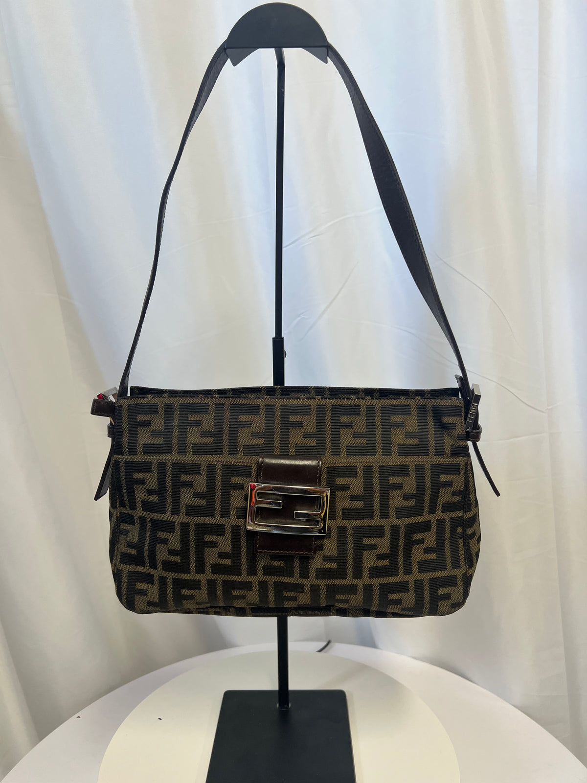 Fendi Zucca Print Mamma Baguette Shoulder Bag