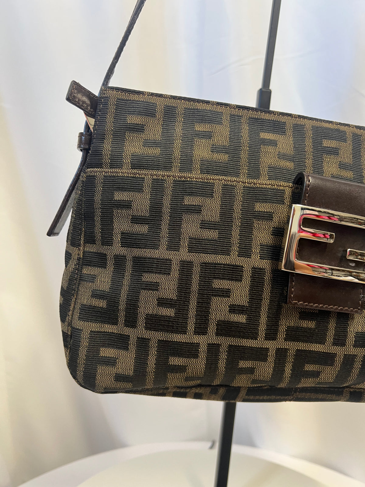 Fendi Zucca Print Mamma Baguette Shoulder Bag