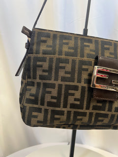Fendi Zucca Print Mamma Baguette Shoulder Bag