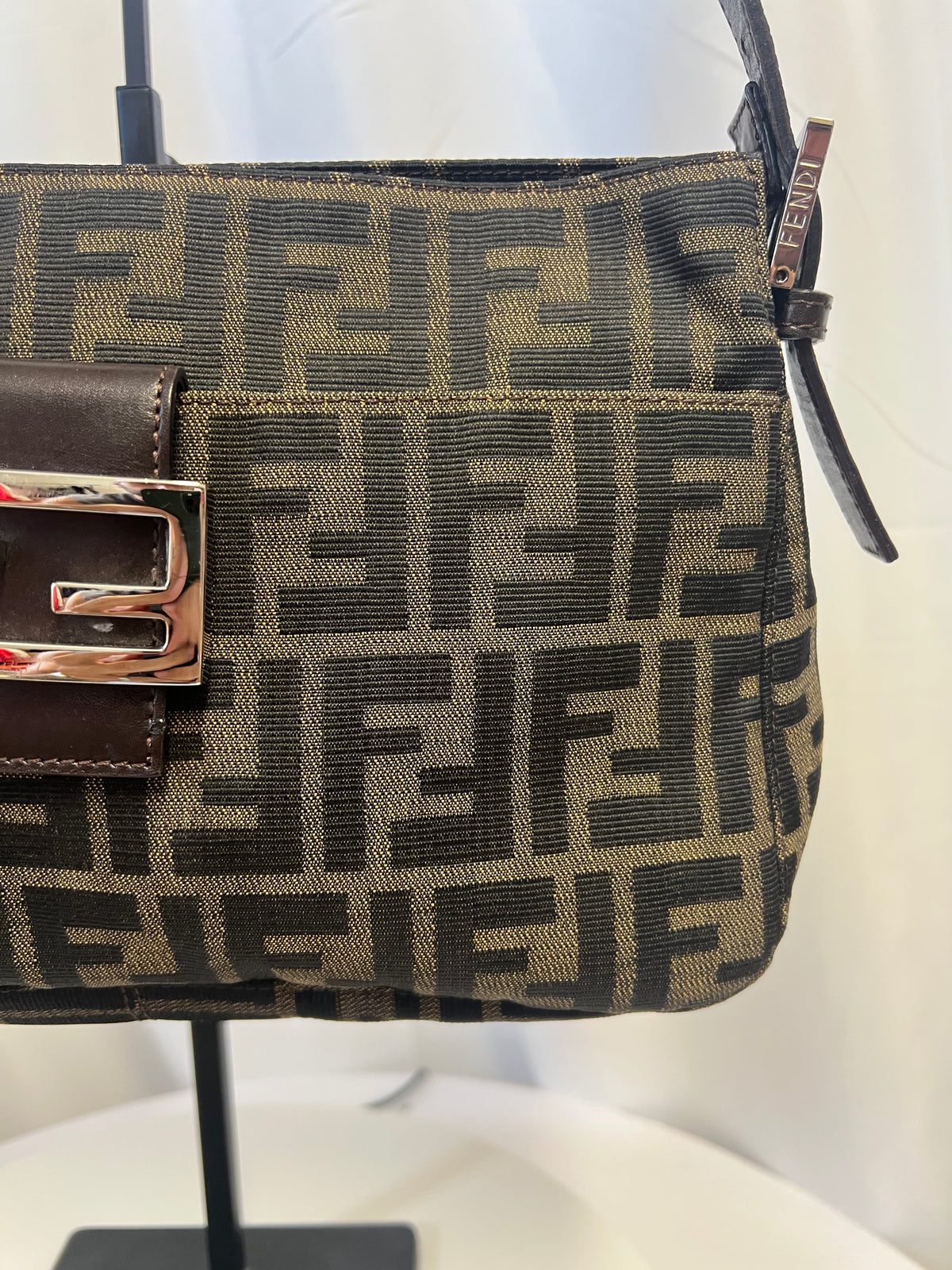 Fendi Zucca Print Mamma Baguette Shoulder Bag
