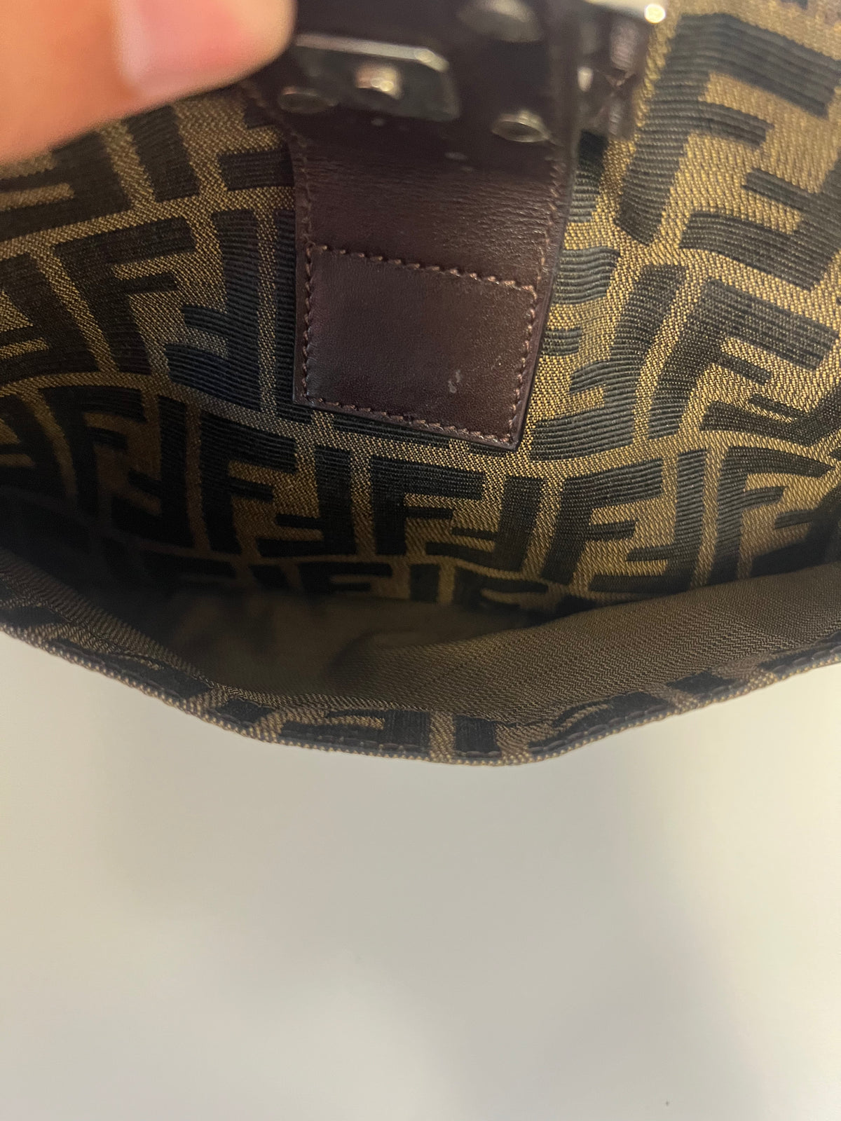 Fendi Zucca Print Mamma Baguette Shoulder Bag
