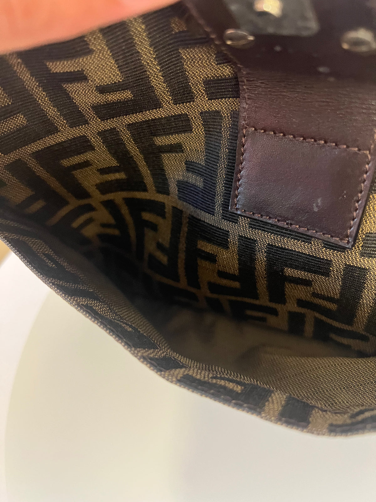 Fendi Zucca Print Mamma Baguette Shoulder Bag