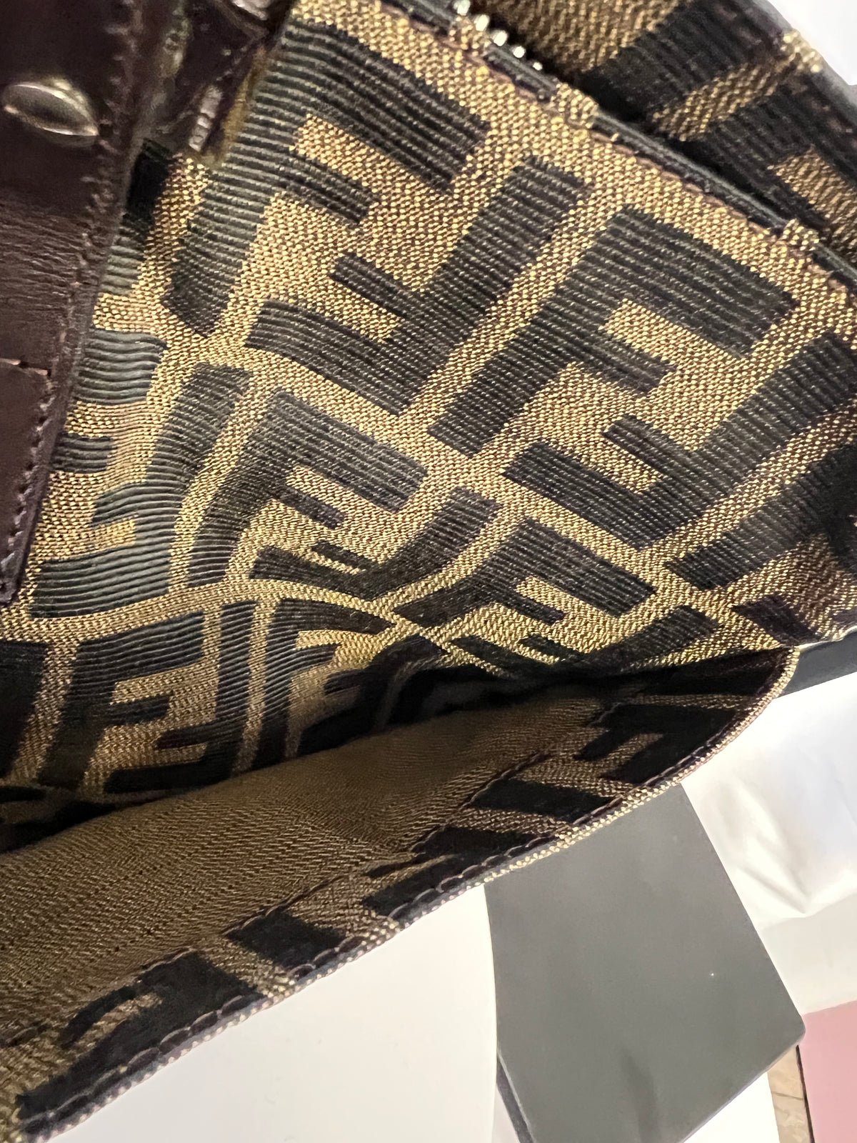 Fendi Zucca Print Mamma Baguette Shoulder Bag