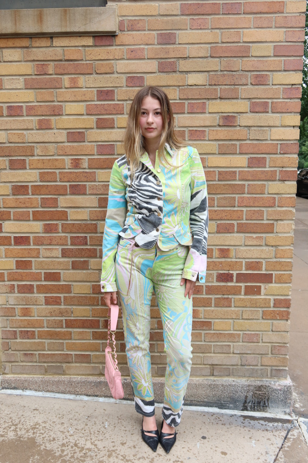 Roberto Cavalli Green Zebra Set